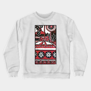 Xmas Baubles 19 -  Gelli Plate Print and Ink Crewneck Sweatshirt